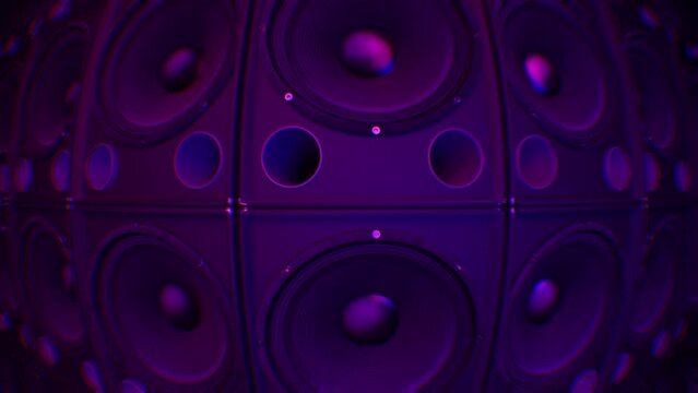Endless Disco Big Bass Subwoofer, Animation.Full HD 1920&times;1080. 07 Second Long. LOOP.