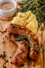 Grilled chicken sausages