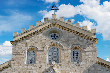 Panoramic view of the Cattedrale di Santa Maria in Cagliari - the capital of the Italian island of Sardinia