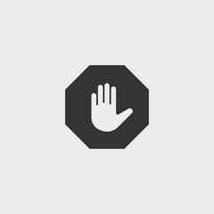 Stop or interrupt. Simple vector icon. Vector illustration