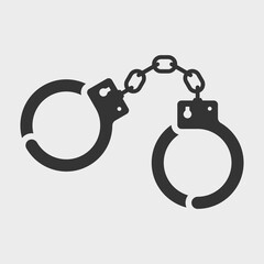Handcuffs. Vector illustration or icon