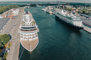 cruise ships in the port © Jurand