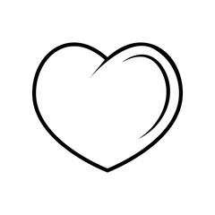 Love, heart line icon