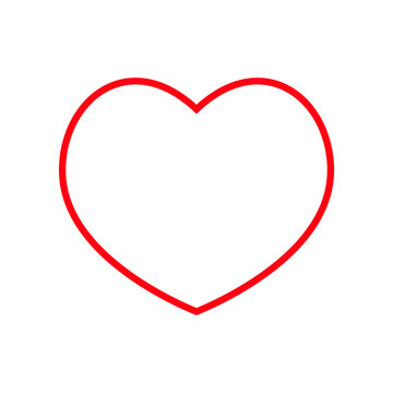 Love, heart line icon