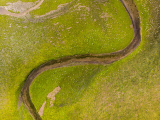 top down shot of low tide