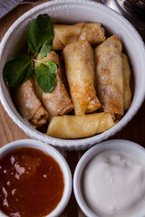 Pancakes with homemade cottage cheese