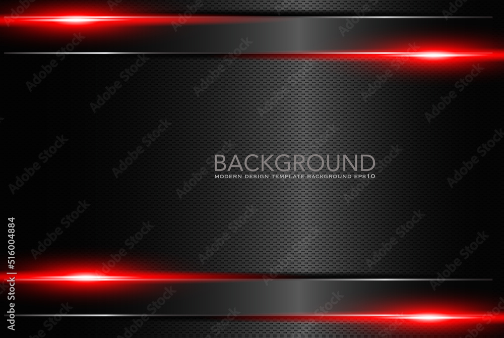 Poster abstract metallic red black frame layout design tech innovation concept background
