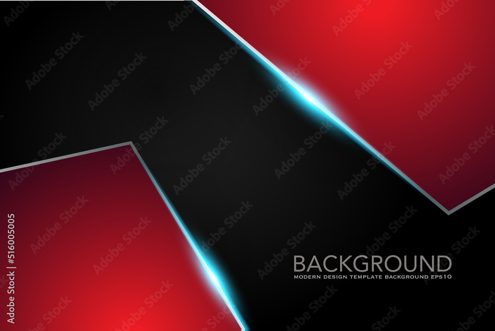 Aufkleber abstract metallic red black frame layout modern tech design template background , black and red back
