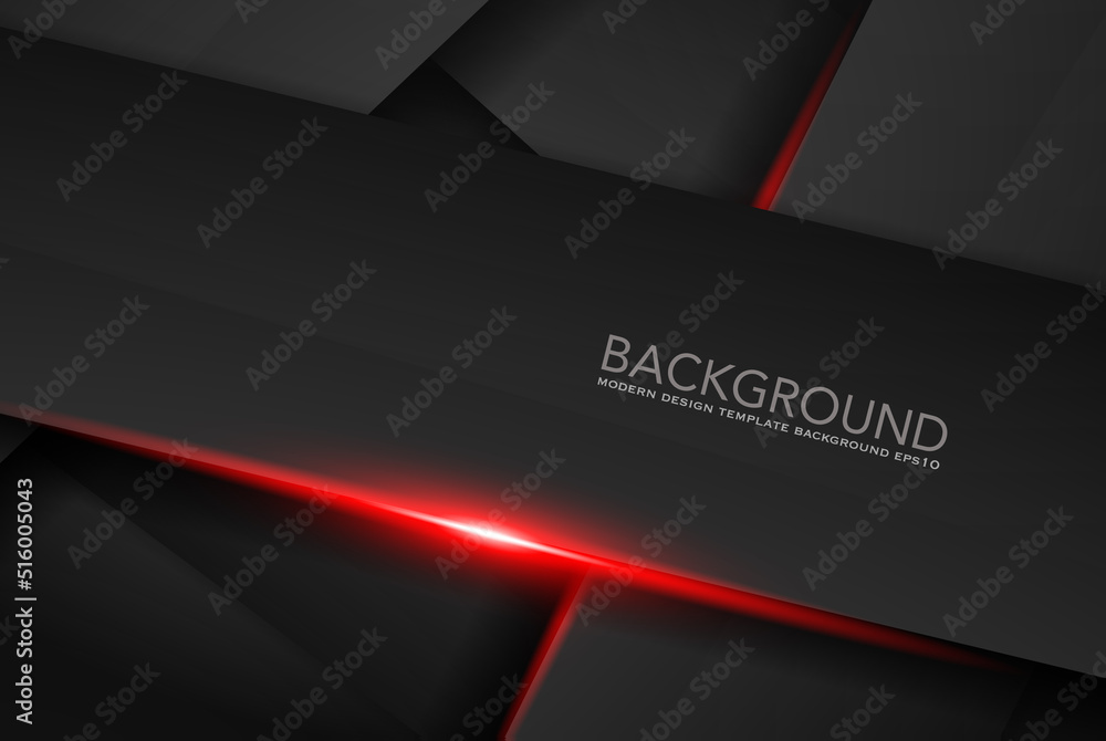Aufkleber abstract metallic red black frame layout modern tech design template background , black and red back