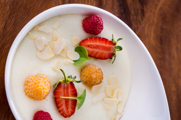 Oatmeal with berries and fruits