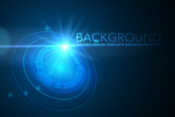 Vector illustration white gear wheel on circuit board, Hi-tech digital technology and engineering, digital telecoms technology concept, Abstract futuristic- technology on blue color background