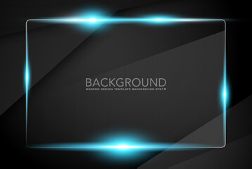 abstract metallic black blue frame sport design concept innovation background - Vector	