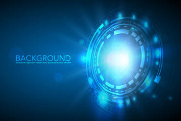 Vector illustration white gear wheel on circuit board, Hi-tech digital technology and engineering, digital telecoms technology concept, Abstract futuristic- technology on blue color background