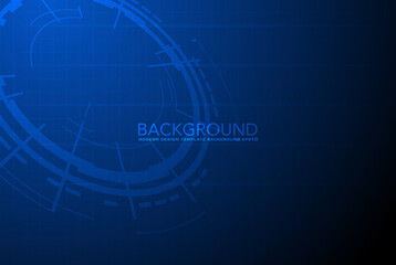 Vector illustration white gear wheel on circuit board, Hi-tech digital technology and engineering, digital telecoms technology concept, Abstract futuristic- technology on blue color background