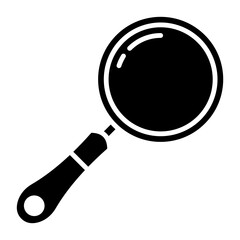 magnifying glass icon on transparent background