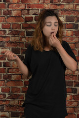 Younger holding injection and taking pills.