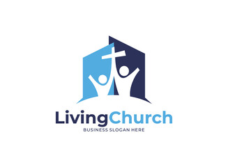 Illustration vector graphic of Living church logo designs concept. Perfect for community, education, bible, catholic.