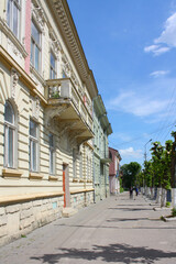 Old historical building in downtown in Drogobych, Ukraine