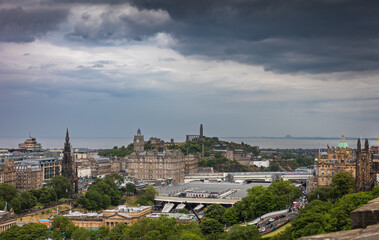 Dramatischer Ausblick über Edinburgh, Schottland