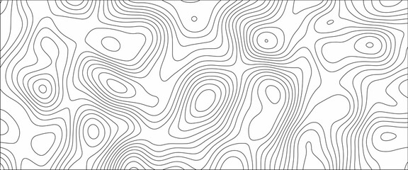 Black and white abstract background vector, Abstract topographic contours map background .Topographic background and texture, monochrome image. 3D waves. Marble texture with natural patter