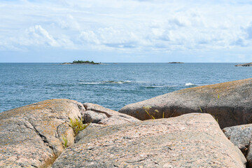 Seascape in the archipelago of Finland in the summer