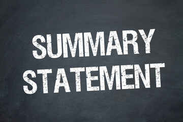 Summary Statement