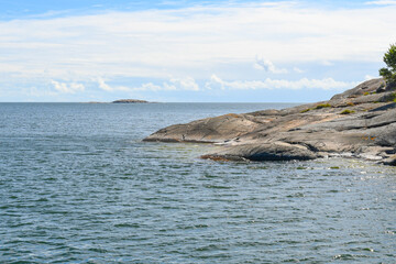 Seascape in the archipelago of Finland in the summer