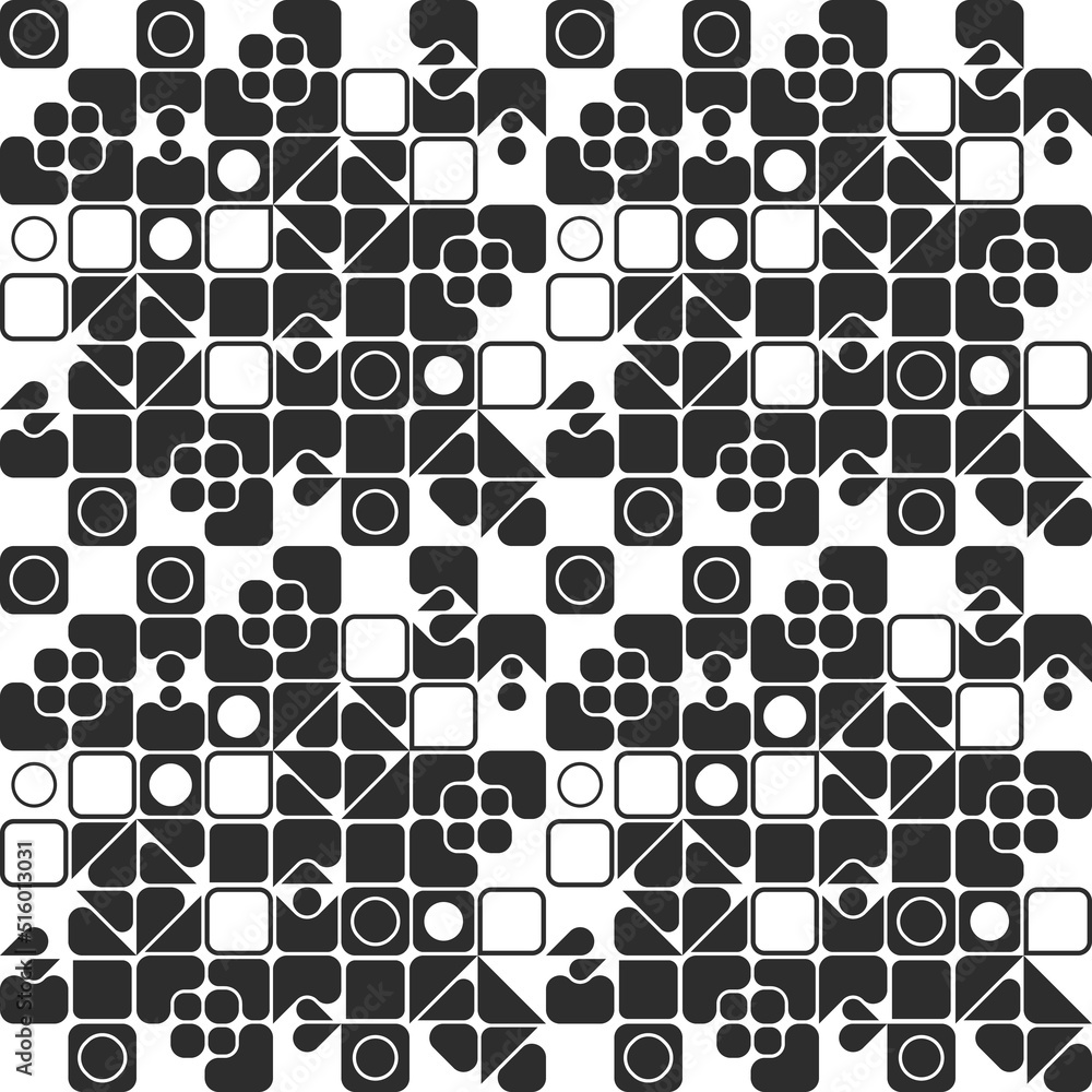 Aufkleber Abstraction geometric stylish. A pattern of simple shapes is a minimal design for interior surface prints. The design is stylish for pillows, wallpapers, decor.