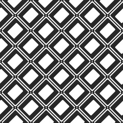 Diagonal white rectangles and black background. A pattern of simple shapes is a minimal design for interior surface prints. Design for pillows, wallpapers, decor.