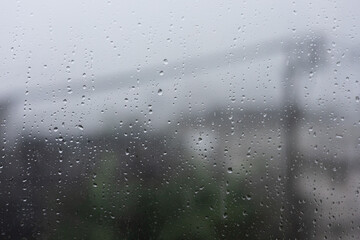 rainy day ,drop on windows in rainy season.