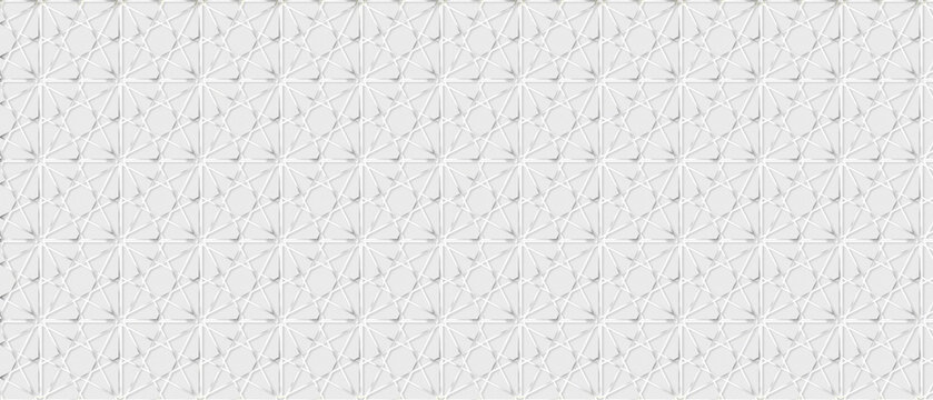 Silver white floral ornament embossed texture as a modern wall interior decoration