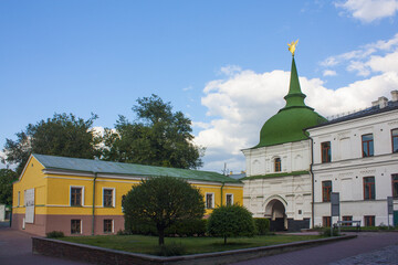 Fototapeta na wymiar South entry tower of St. Sophia Cathedral in Kiev, Ukraine