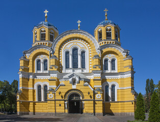 Fototapeta na wymiar Cathedral of St. Vladimir in Kyiv, Ukraine 