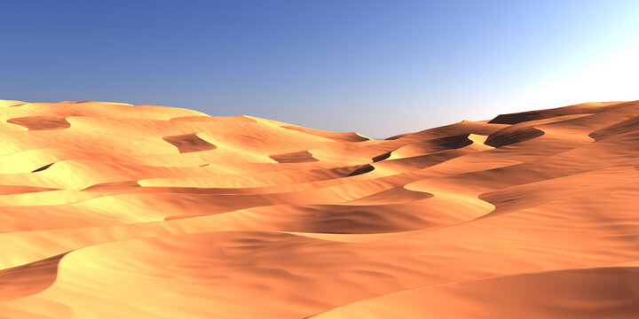 Sand dunes - 3d rendering