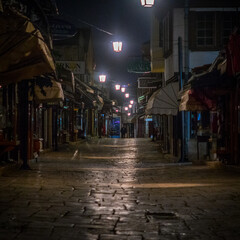 Altes Antikes Dorf bei Nacht - Skopje