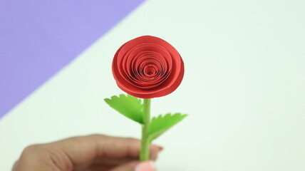 Red Paper Roses - Rose Flower Craft - Beautiful Flowers