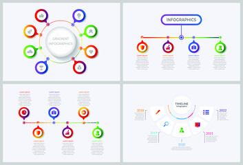 Business infographic elements set. Unique Premium Vector EPS 10.