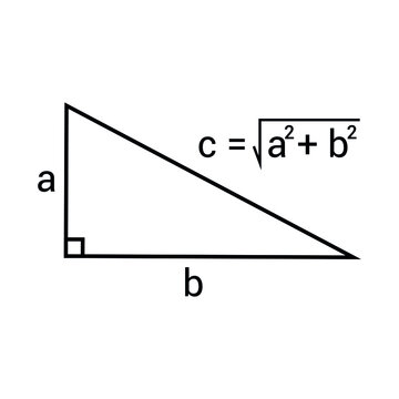 Right triangle pythagorean theorem with equation