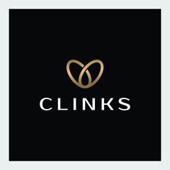 Minimalist flower petal concept logo can be used for various brand logos