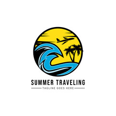 Travel logo icon vector design illustration.