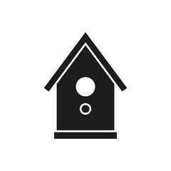 Bird house icon. Vector. Flat design.