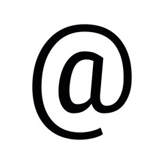 At sign in English grammar vector illustration