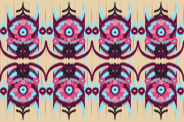Ethnic ikat chevron pattern background Traditional pattern on the fabric in Indonesia and other Asian countries.