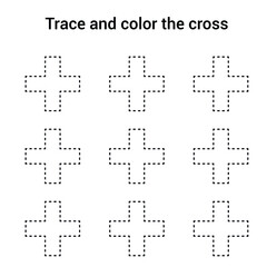trace and color the shape