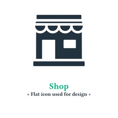 Shop icon isolated on a white background.  store symbol, online shopping for web and mobile apps.