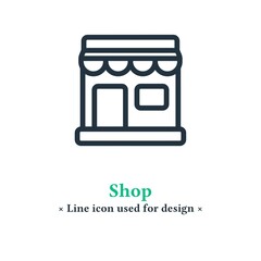 Store building icon isolated on white background, shop symbol for web and mobile apps.