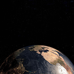 Obraz na płótnie Canvas earth and moon
