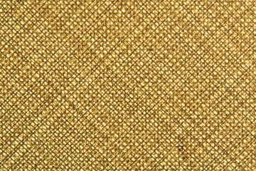 Abstract design background of lattice cell beige sand tan coarse-grained intersection texture of rough fabric with an interlacing. Linen sack textile canvas burlap cloth. Close-up, mock up, top view