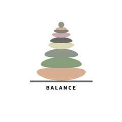Balance abstract geometric minimal logo