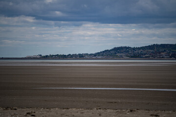 Marée basse, baie de Dublin, Irlande